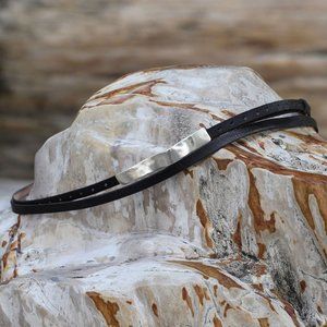 Bauxo "Include" Belt in Black/Silver M/L